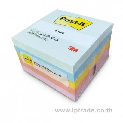 กระดาษโน้ต Post-it 3M 654-5AP 3&quot;x3&quot; พาสเทล