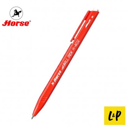 ปากกาลูกลื่น ตราม้า H-402 0.7 มม. สีแดง