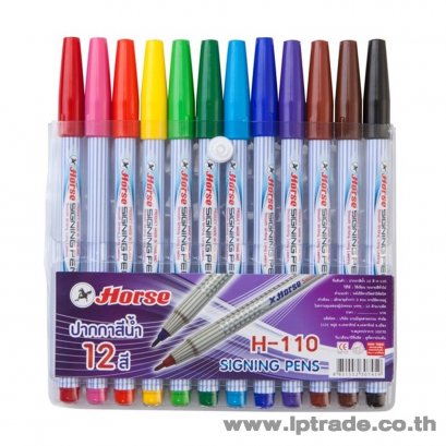 ปากกามาร์คเกอร์เมจิก ตราม้า H-110 ชุด12 สี