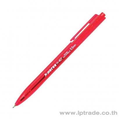 ปากกาลูกลื่น ตราม้า H-407 0.7 มม. สีแดง