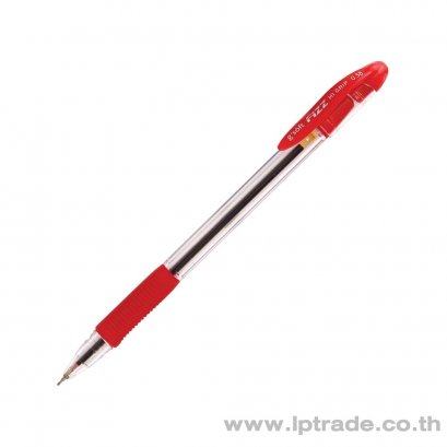 ปากกาลูกลื่น จีซอฟท์ fizz hi grip 0.38 มม. สีแดง