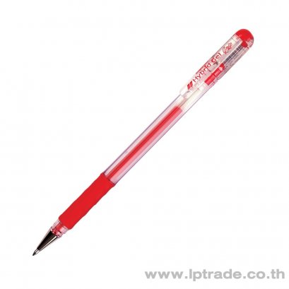ปากกาหมึกเจล Pentel Hybid Gel Grip K116  0.6 มม. สีแดง