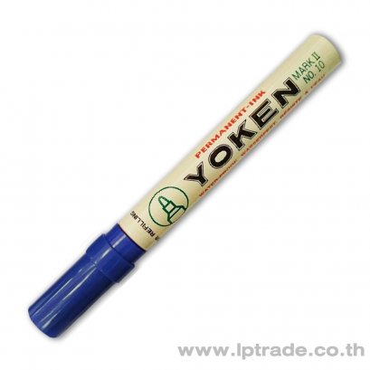 ปากกามาร์คเกอร์ หัวแหลม Yoken No.10 สีน้ำเงิน