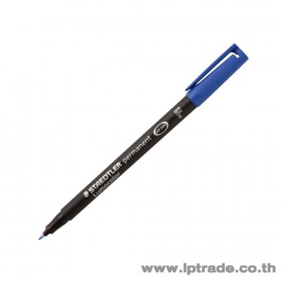 ปากกาเขียนแผ่นใส Staedtler F 318 ลบไม่ได้ สีน้ำเงิน