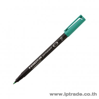 ปากกาเขียนแผ่นใส Staedtler F 318 ลบไม่ได้ สีเขียว