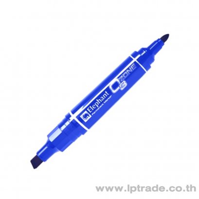 ปากกามาร์คเกอร์ 2 หัว ตราช้าง สีน้ำเงิน
