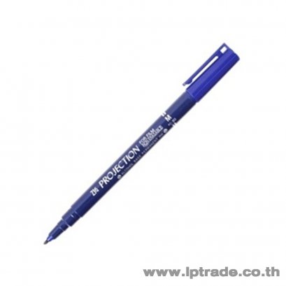 ปากกาเขียนแผ่นใส ชนิดลบไม่ได้ ZIG F PO-220 0.5 มม. สีน้ำเงิน