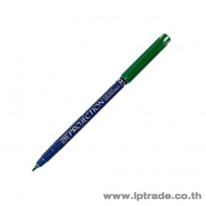 ปากกาเขียนแผ่นใส ชนิดลบไม่ได้ ZIG F PO-220 0.5 มม. สีเขียว