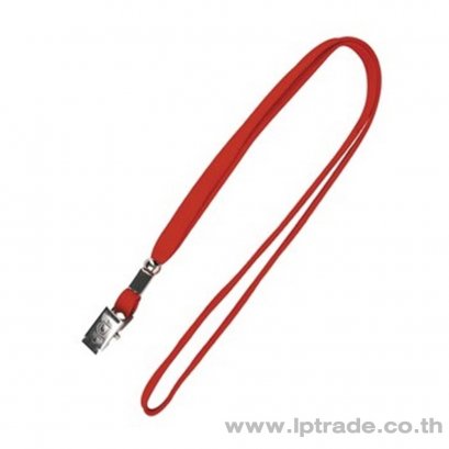 คลิปเหล็กพร้อมสายคล้องคอ Panda S13 สีแดง (แพ็ค 10 เส้น)