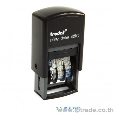 ตรายางหมึกในตัว วันที่ TRODAT 4810 ภาษาอังกฤษ หมึกสีน้ำเงิน