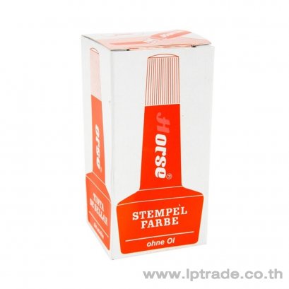 หมึกเติมแท่นประทับตรา ตราม้า 28cc สีแดง