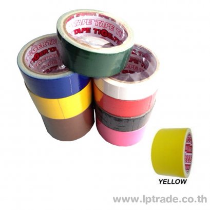 เทปผ้า Tiger 1 นิ้ว 8 หลา สีเหลือง