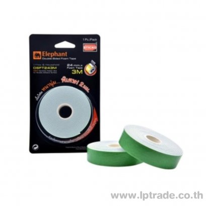 เทปโฟมกาวสองหน้า ตราช้าง 24 มม. x 1 ม.