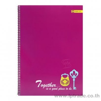 สมุดโน้ตสันลวด ตราช้าง FMW-101 70g 60 แผ่น คละสี