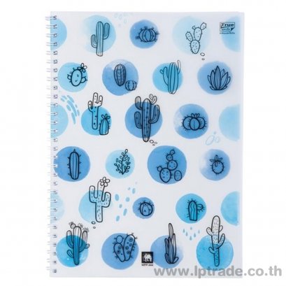 สมุดโน้ตสันลวด ตราช้าง WPPG-444 70g 60 แผ่น คละสี