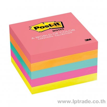 กระดาษโน้ต 3M 654-5PK 3&quot;x3&quot; คละสีนีออน (แพ็ค 5 เล่ม)