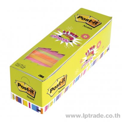 กระดาษโน้ต 3M 654-24 3&quot;x3&quot; คละสี 20 แถม 4