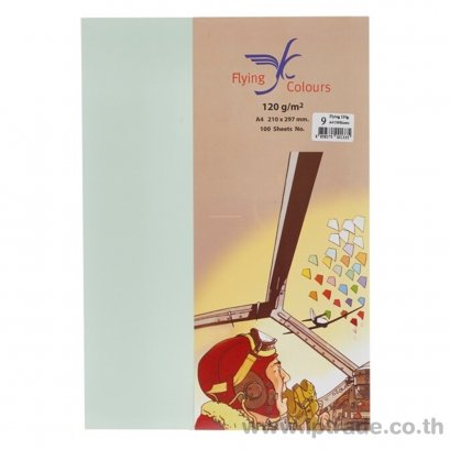 กระดาษการ์ดสี Flying A4 120G 100 แผ่น No.09 สีเขียวอ่อน