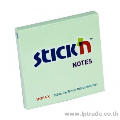 กระดาษโน้ต Stick N 21150 3"x3" สีเขียว 