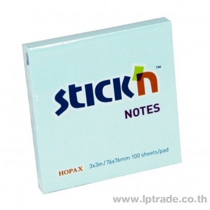 กระดาษโน้ต Stick N21149 3"x3" สีฟ้า 