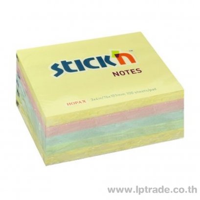 กระดาษโน้ต Stick N 3&quot;x4&quot; คละสีพาสเทล (แพ็ค 5 เล่ม)