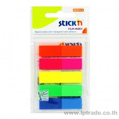 ฟิล์มโน้ตดัชนี Stick N 21050 1.2x4.5cm คละสี (แพ็ค 5 สี)