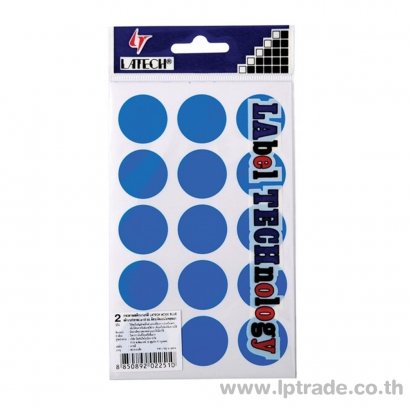 สติกเกอร์กระดาษสี ลาเท็กซ์ C-300 25 มม. สีน้ำเงิน