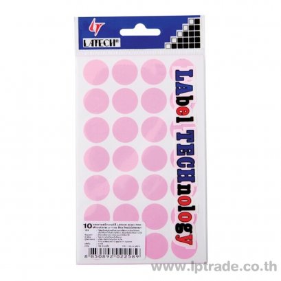 สติกเกอร์กระดาษสี ลาเท็กซ์ C-301 19 มม. สีชมพู