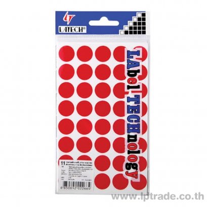 สติกเกอร์กระดาษสี ลาเท็กซ์ C-302 16 มม. สีแดง