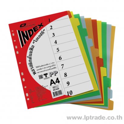 อินเด็กซ์พลาสติก Basic DX-840 10 หยัก คละสี