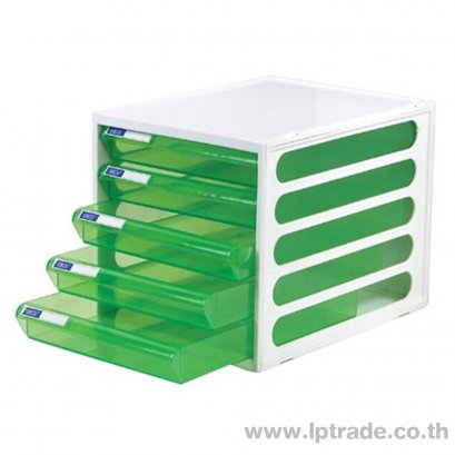 ตู้เอกสาร ออร์ก้า 5 ชั้น CFB-5 โครงขาวลิ้นเขียว
