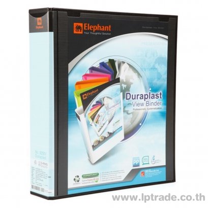 แฟ้ม 2 ห่วง สอดปก ตราช้าง 9250V สีดำ