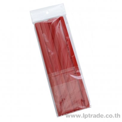 สันรูดพลาสติก 10 มม. สีแดง (แพ็ค 12 อัน)
