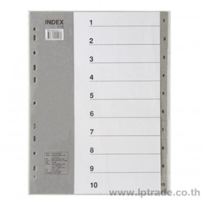 อินเด็กซ์พลาสติก เบนน่อน IX910 10 หยัก สีเทา A4