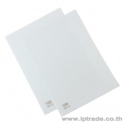 แฟ้มซองพลาสติก 1 ชั้น Intop A4 สีขาว (แพ็ค 12 เล่ม)