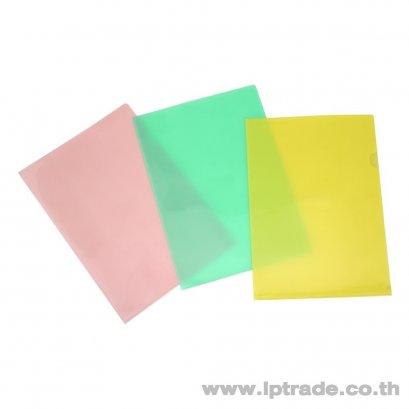 แฟ้มซองพลาสติก 1 ชั้น Intop 650Q คละสี (แพ็ค 12 เล่ม)