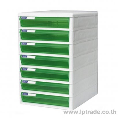 ตู้เอกสาร ออร์ก้า 7 ชั้น TCB-7 โครงขาวลิ้นเขียว