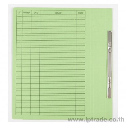 แฟ้มเจาะกระดาษสันพับ ใบโพธิ์ A4 403 สีเขียว