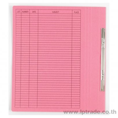 แฟ้มเจาะกระดาษสันพับ ใบโพธิ์ A4 403 สีชมพู