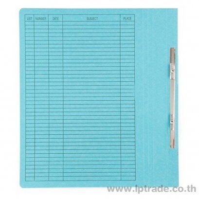 แฟ้มเจาะกระดาษสันพับ ใบโพธิ์ A4 403 สีฟ้า