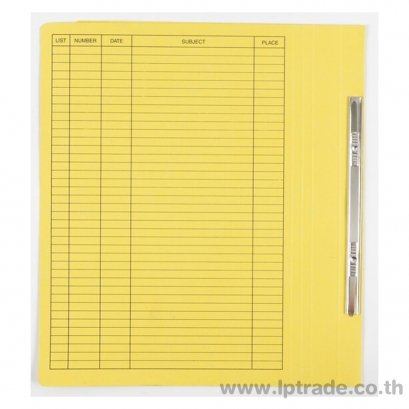แฟ้มเจาะกระดาษสันพับ ใบโพธิ์ A4 403 สีเหลือง