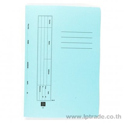 แฟ้มเจาะกระดาษสันพับ ใบโพธิ์ F4 403 สีฟ้า