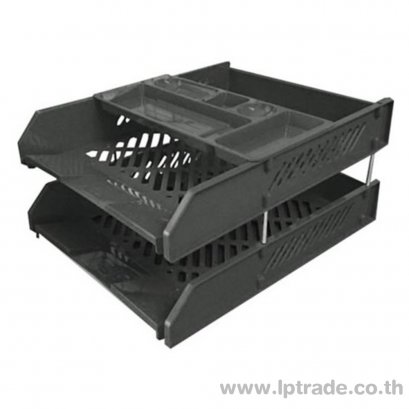 ถาดเอกสาร Wago WG-422 2 ชั้น สีดำ