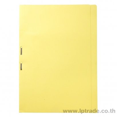 แฟ้มเจาะกระดาษสันพับ ใบโพธิ์ F4 403 สีเหลือง
