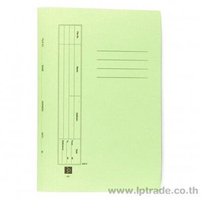แฟ้มเจาะกระดาษสันพับ ใบโพธิ์ F4 403 สีเขียว