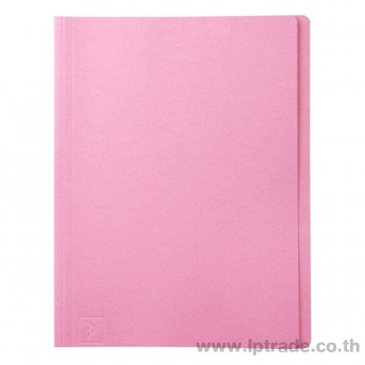 แฟ้มพับกระดาษ ใบโพธิ์ A4  สีชมพู