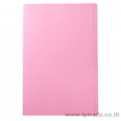 แฟ้มพับกระดาษ ใบโพธิ์ F4  สีชมพู