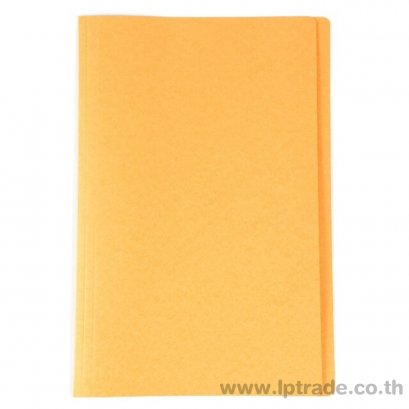 แฟ้มพับกระดาษ ใบโพธิ์ F4  สีส้ม