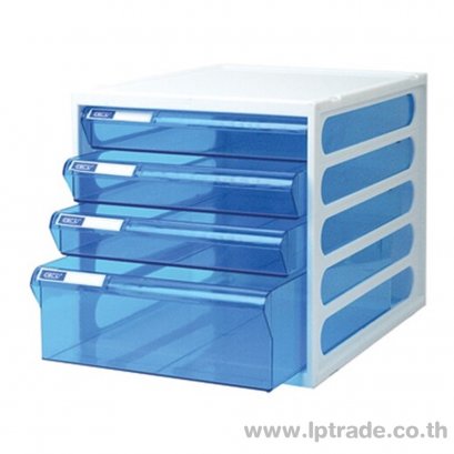 ตู้เอกสาร ออร์ก้า 4 ชั้น CFB-4 โครงขาวลิ้นฟ้า