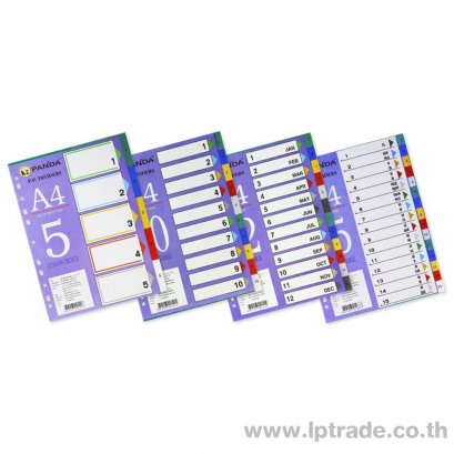 อินเด็กซ์พลาสติก Panda 10 หยัก A4 คละสี